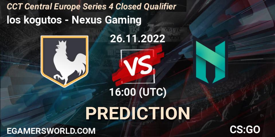 Pronóstico los kogutos - Nexus Gaming. 26.11.22, CS2 (CS:GO), CCT Central Europe Series 4 Closed Qualifier