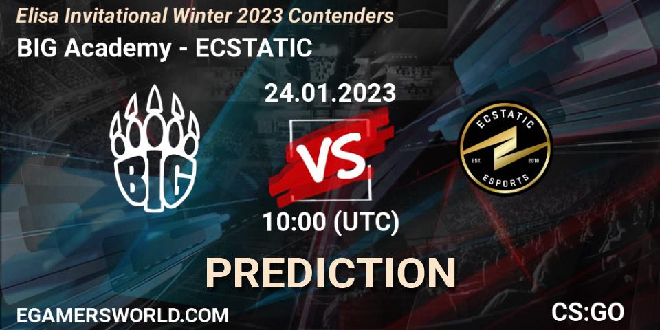 Pronóstico BIG Academy - ECSTATIC. 24.01.23, CS2 (CS:GO), Elisa Invitational Winter 2023 Contenders