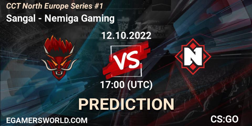 Pronóstico Sangal - Nemiga Gaming. 12.10.2022 at 17:00, Counter-Strike (CS2), CCT North Europe Series #1