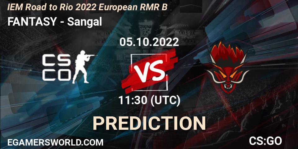 Pronóstico FANTASY - Sangal. 05.10.2022 at 11:45, Counter-Strike (CS2), IEM Road to Rio 2022 European RMR B