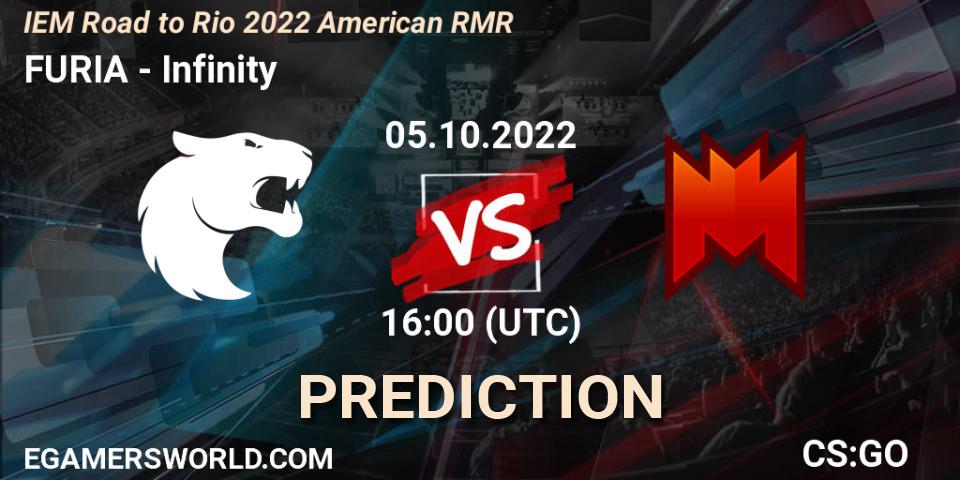 Pronóstico FURIA - Infinity. 05.10.2022 at 10:00, Counter-Strike (CS2), IEM Road to Rio 2022 American RMR