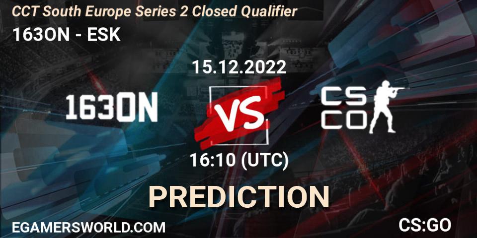 Pronóstico 163ON - eSportsKosova. 15.12.22, CS2 (CS:GO), CCT South Europe Series 2 Closed Qualifier