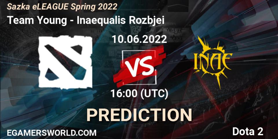 Pronóstico Team Young - Inaequalis Rozbíječi. 10.06.2022 at 17:05, Dota 2, Sazka eLEAGUE Spring 2022
