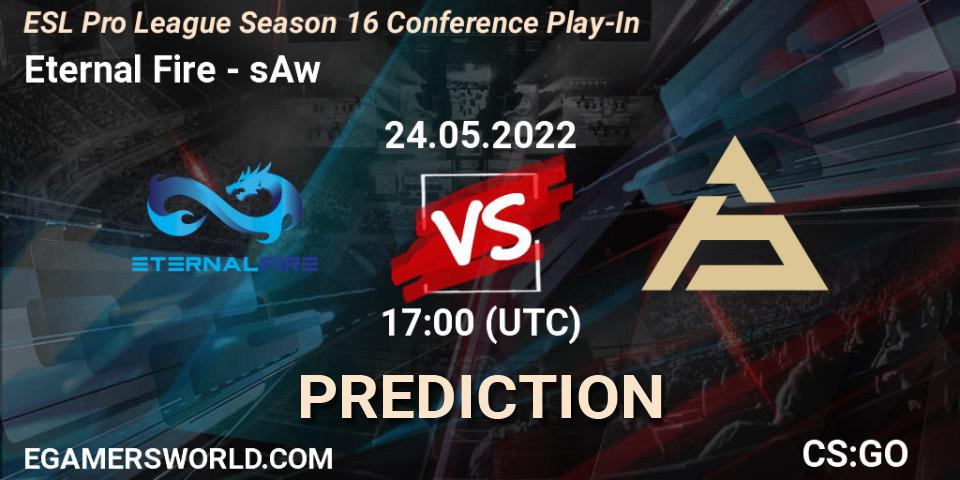 Pronóstico Eternal Fire - sAw. 24.05.2022 at 16:00, Counter-Strike (CS2), ESL Pro League Season 16 Conference Play-In