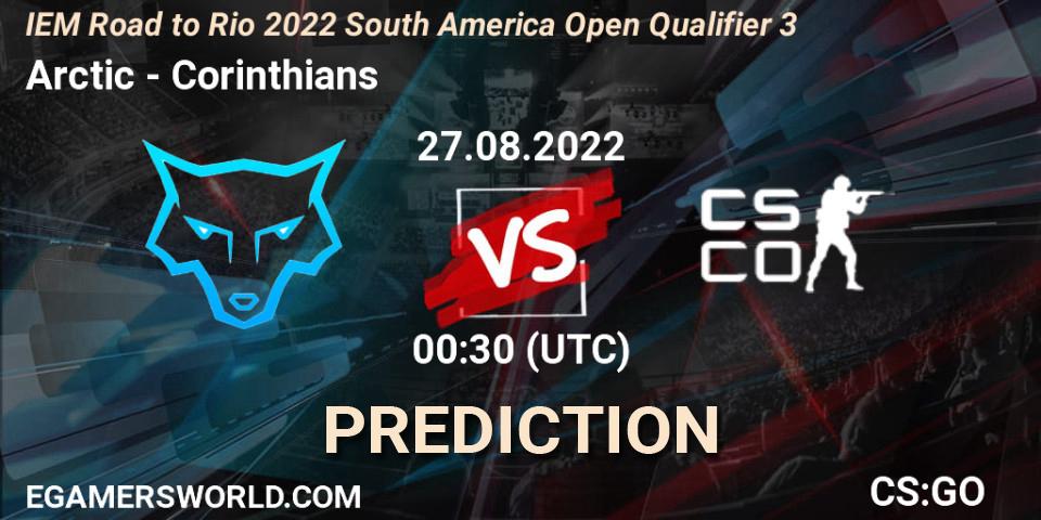 Pronóstico Arctic - Corinthians. 27.08.22, CS2 (CS:GO), IEM Road to Rio 2022 South America Open Qualifier 3