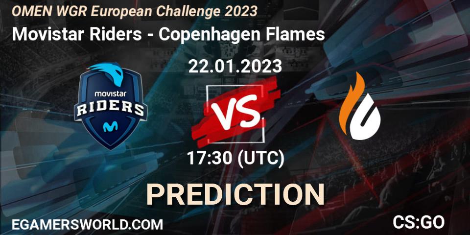 Pronóstico Movistar Riders - Copenhagen Flames. 22.01.2023 at 17:10, Counter-Strike (CS2), OMEN WGR European Challenge 2023