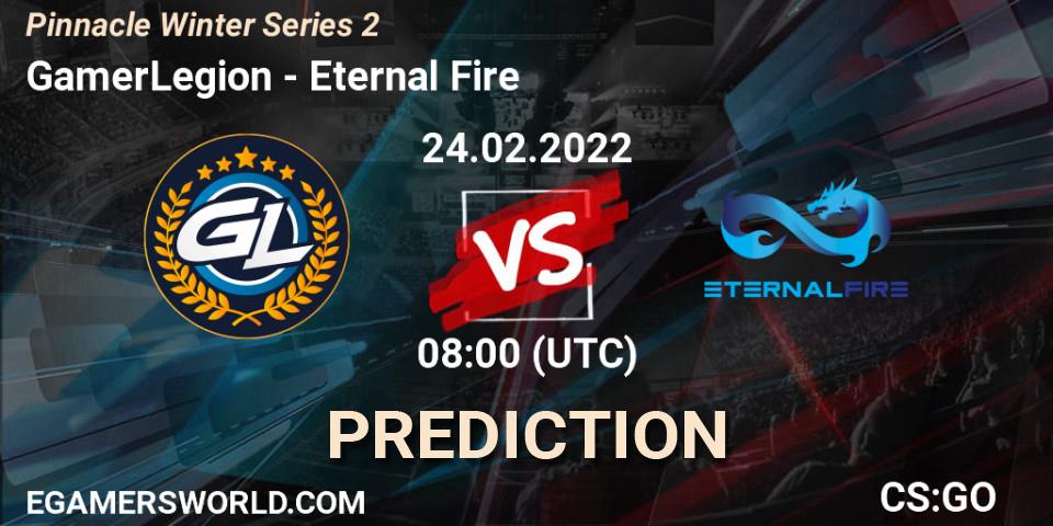 Pronóstico GamerLegion - Eternal Fire. 24.02.2022 at 08:00, Counter-Strike (CS2), Pinnacle Winter Series 2