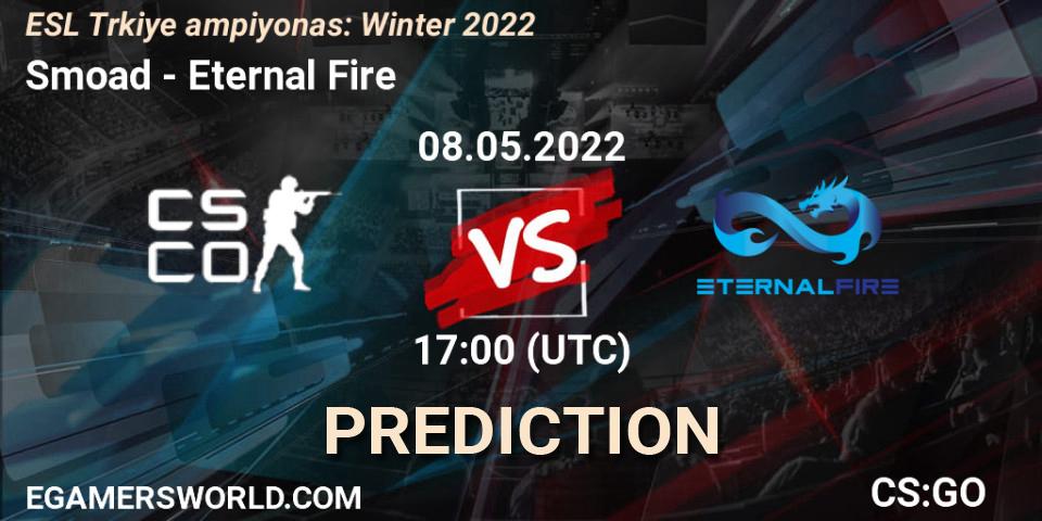 Pronóstico Smoad - Eternal Fire. 08.05.2022 at 17:00, Counter-Strike (CS2), ESL Türkiye Şampiyonası: Winter 2022