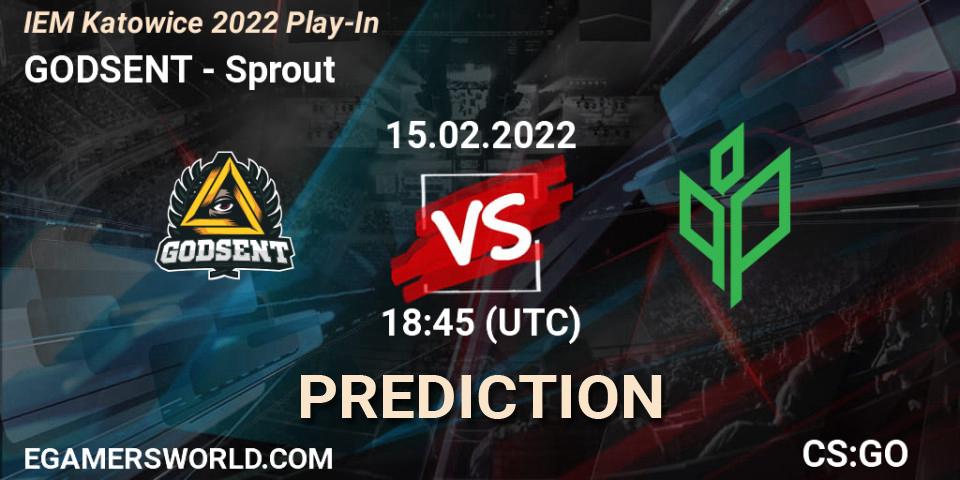 Pronóstico GODSENT - Sprout. 15.02.2022 at 20:25, Counter-Strike (CS2), IEM Katowice 2022 Play-In