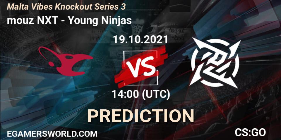 Pronóstico mouz NXT - Young Ninjas. 19.10.2021 at 14:00, Counter-Strike (CS2), Malta Vibes Knockout Series 3