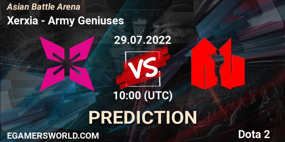 Pronóstico Xerxia - Army Geniuses. 29.07.2022 at 10:00, Dota 2, Asian Battle Arena