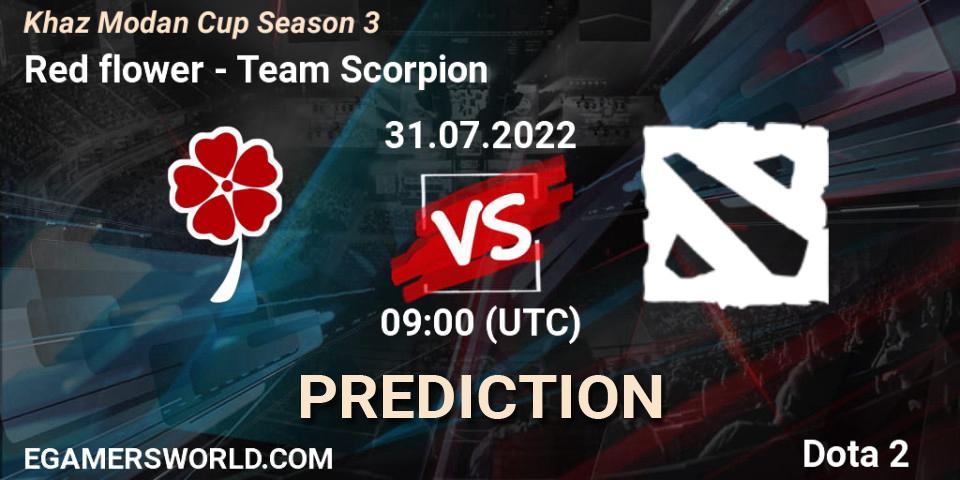 Pronóstico Red flower - Team Scorpion. 31.07.2022 at 07:00, Dota 2, Khaz Modan Cup Season 3