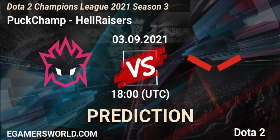 Pronóstico PuckChamp - HellRaisers. 03.09.2021 at 18:00, Dota 2, Dota 2 Champions League 2021 Season 3