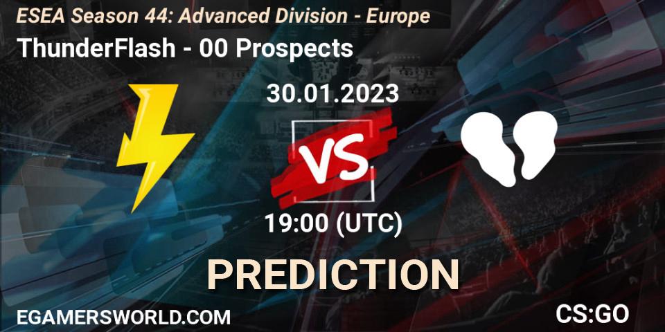 Pronóstico ThunderFlash - 00 Prospects. 07.02.23, CS2 (CS:GO), ESEA Season 44: Advanced Division - Europe