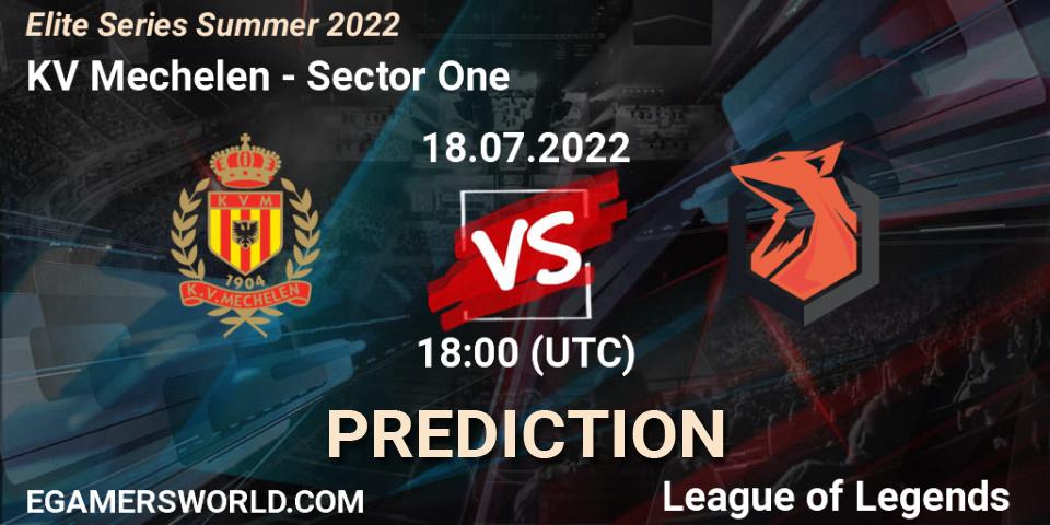 Pronóstico KV Mechelen - Sector One. 18.07.2022 at 18:00, LoL, Elite Series Summer 2022