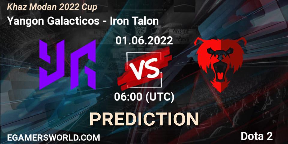 Pronóstico Yangon Galacticos - Iron Talon. 01.06.2022 at 06:02, Dota 2, Khaz Modan 2022 Cup