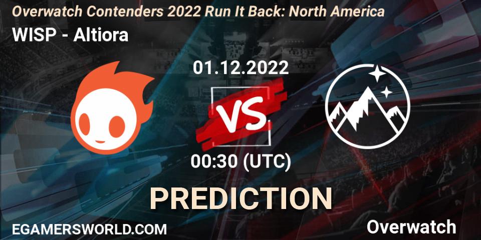 Pronóstico WISP - Altiora. 01.12.2022 at 00:30, Overwatch, Overwatch Contenders 2022 Run It Back: North America