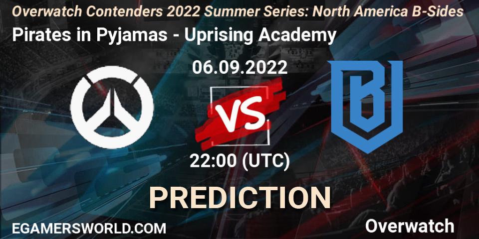 Pronóstico Pirates in Pyjamas - Uprising Academy. 07.09.2022 at 00:00, Overwatch, Overwatch Contenders 2022 Summer Series: North America B-Sides
