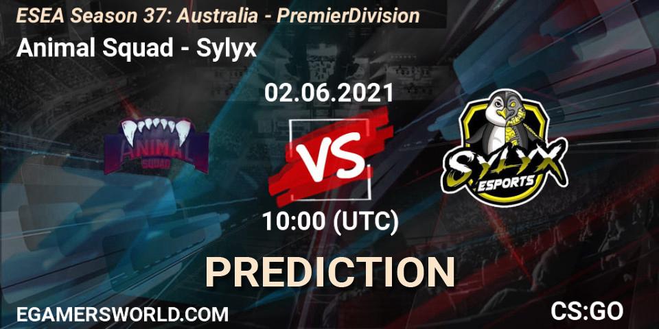 Pronóstico Animal Squad - Sylyx. 02.06.2021 at 10:00, Counter-Strike (CS2), ESEA Season 37: Australia - Premier Division