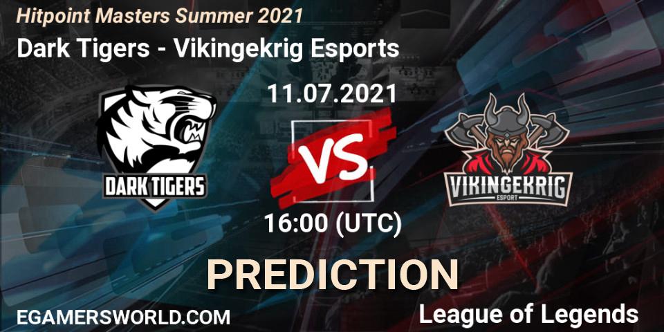 Pronóstico Dark Tigers - Vikingekrig Esports. 11.07.2021 at 17:00, LoL, Hitpoint Masters Summer 2021