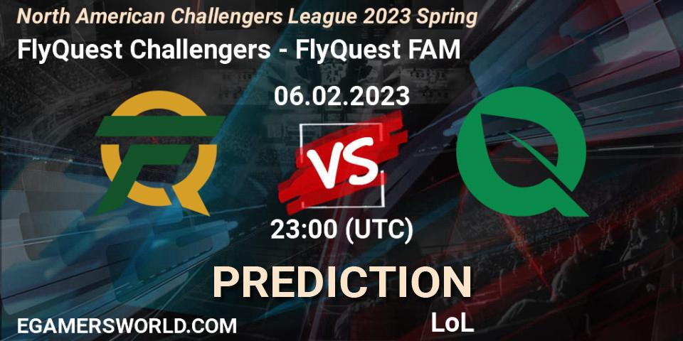 Pronóstico FlyQuest Challengers - FlyQuest FAM. 06.02.23, LoL, NACL 2023 Spring - Group Stage