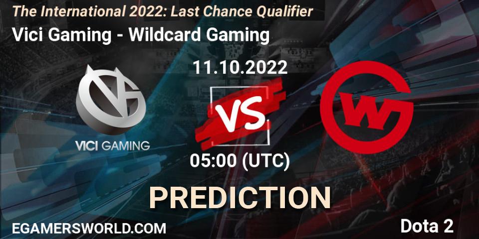 Pronóstico Vici Gaming - Wildcard Gaming. 11.10.2022 at 04:12, Dota 2, The International 2022: Last Chance Qualifier