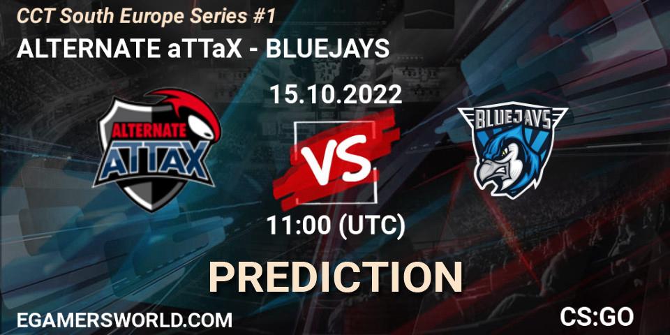 Pronóstico ALTERNATE aTTaX - BLUEJAYS. 15.10.2022 at 11:00, Counter-Strike (CS2), CCT South Europe Series #1