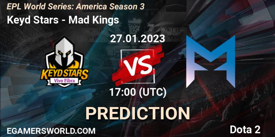 Pronóstico Keyd Stars - Mad Kings. 27.01.2023 at 20:00, Dota 2, EPL World Series: America Season 3