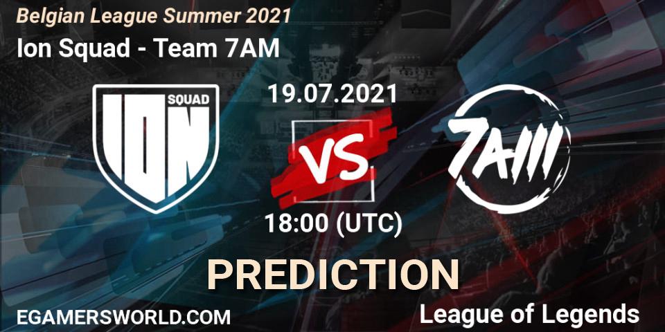 Pronóstico Ion Squad - Team 7AM. 21.06.2021 at 18:00, LoL, Belgian League Summer 2021