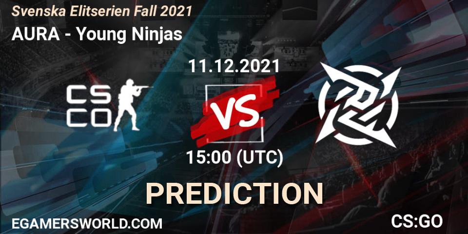 Pronóstico AURA - Young Ninjas. 11.12.21, CS2 (CS:GO), Svenska Elitserien Fall 2021