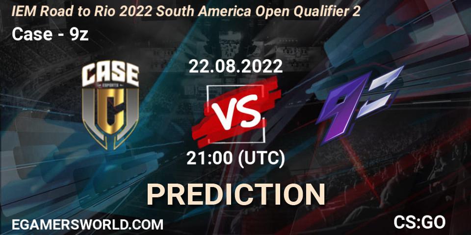 Pronóstico Case - 9z. 22.08.2022 at 21:00, Counter-Strike (CS2), IEM Road to Rio 2022 South America Open Qualifier 2
