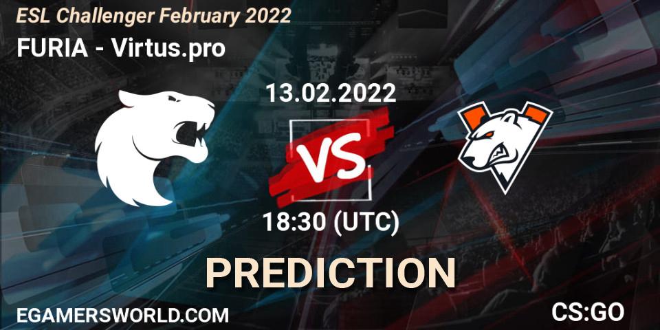 Pronóstico FURIA - Virtus.pro. 13.02.2022 at 18:30, Counter-Strike (CS2), ESL Challenger February 2022