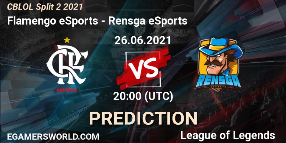 Pronóstico Flamengo eSports - Rensga eSports. 26.06.2021 at 20:00, LoL, CBLOL Split 2 2021