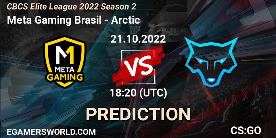 Pronóstico Meta Gaming Brasil - Arctic. 22.10.2022 at 00:10, Counter-Strike (CS2), CBCS Elite League 2022 Season 2
