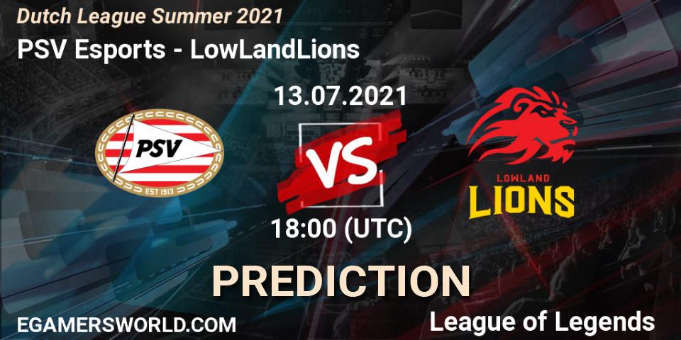 Pronóstico PSV Esports - LowLandLions. 15.06.2021 at 19:00, LoL, Dutch League Summer 2021