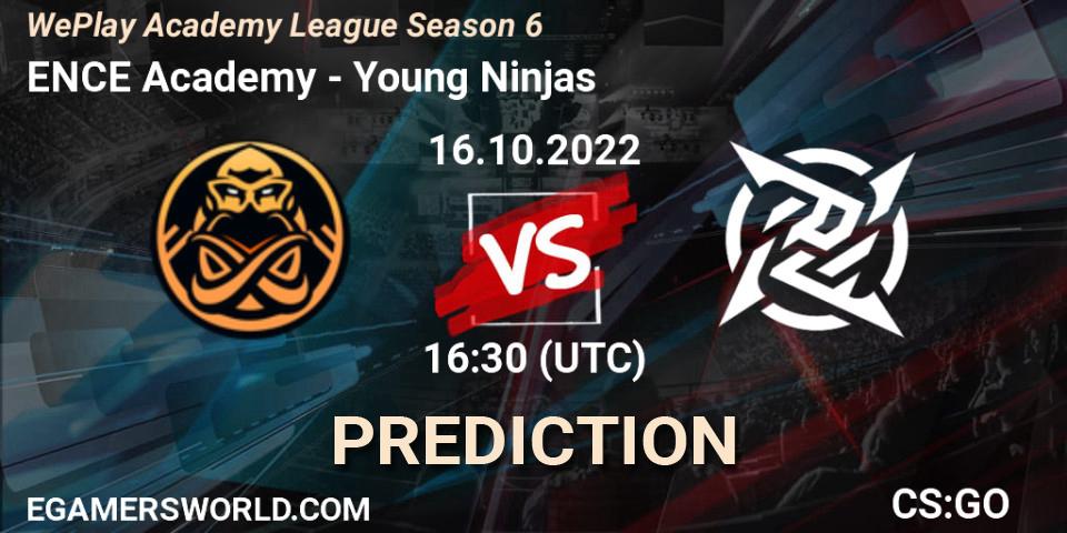 Pronóstico ENCE Academy - Young Ninjas. 16.10.2022 at 16:50, Counter-Strike (CS2), WePlay Academy League Season 6