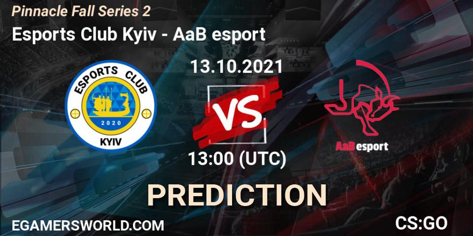 Pronóstico Esports Club Kyiv - AaB esport. 13.10.2021 at 13:00, Counter-Strike (CS2), Pinnacle Fall Series #2