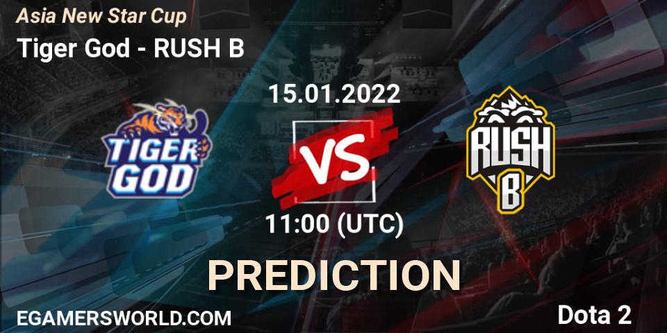 Pronóstico Tiger God - RUSH B. 15.01.2022 at 11:34, Dota 2, Asia New Star Cup Season 2
