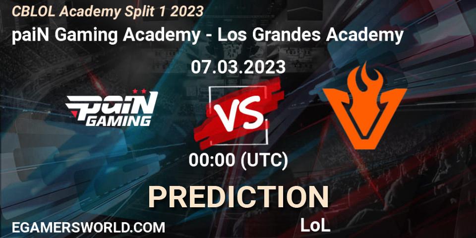 Pronóstico paiN Gaming Academy - Los Grandes Academy. 07.03.2023 at 00:00, LoL, CBLOL Academy Split 1 2023