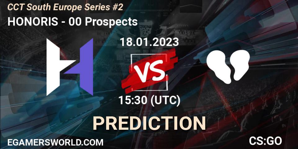 Pronóstico HONORIS - 00 Prospects. 18.01.23, CS2 (CS:GO), CCT South Europe Series #2