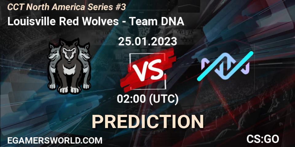 Pronóstico Louisville Red Wolves - Team DNA. 25.01.23, CS2 (CS:GO), CCT North America Series #3