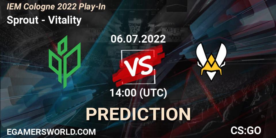 Pronóstico Sprout - Vitality. 06.07.2022 at 14:00, Counter-Strike (CS2), IEM Cologne 2022 Play-In