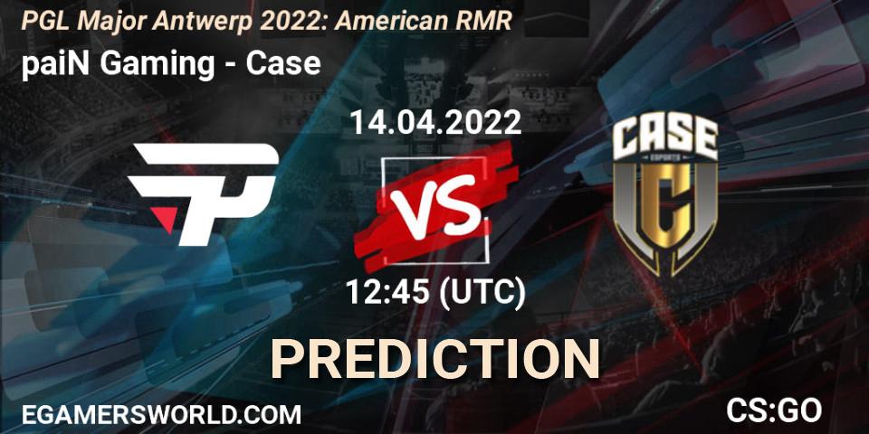 Pronóstico paiN Gaming - Case. 14.04.2022 at 11:30, Counter-Strike (CS2), PGL Major Antwerp 2022: American RMR