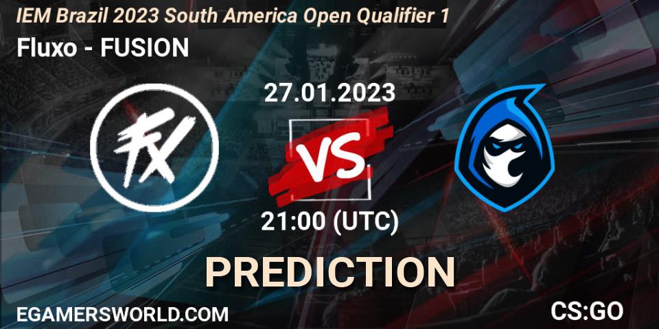 Pronóstico Fluxo - FUSION. 27.01.23, CS2 (CS:GO), IEM Brazil Rio 2023 South America Open Qualifier 1