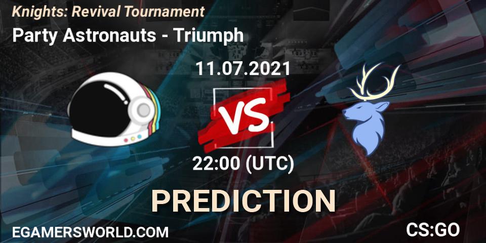 Pronóstico Party Astronauts - Triumph. 11.07.2021 at 22:00, Counter-Strike (CS2), Knights: Revival Tournament