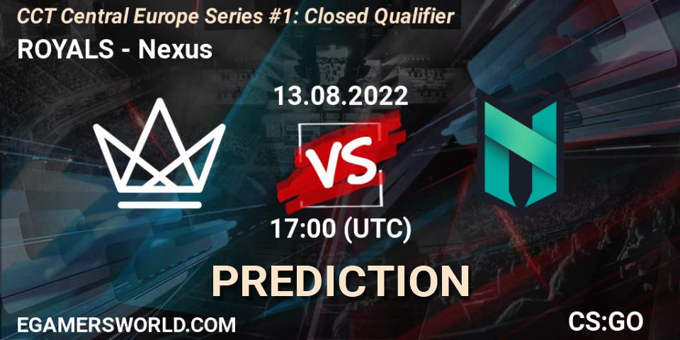Pronóstico ROYALS - Nexus. 13.08.2022 at 17:00, Counter-Strike (CS2), CCT Central Europe Series #1: Closed Qualifier