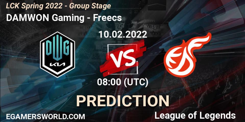 Pronóstico DAMWON Gaming - Freecs. 10.02.2022 at 08:00, LoL, LCK Spring 2022 - Group Stage