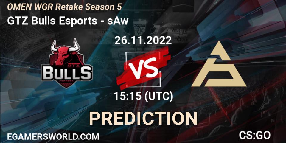 Pronóstico GTZ Bulls Esports - sAw. 26.11.22, CS2 (CS:GO), Circuito Retake Season 5