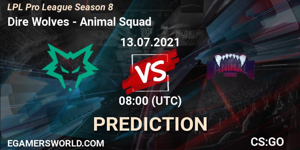 Pronóstico Dire Wolves - Animal Squad. 13.07.2021 at 08:00, Counter-Strike (CS2), LPL Pro League Season 8