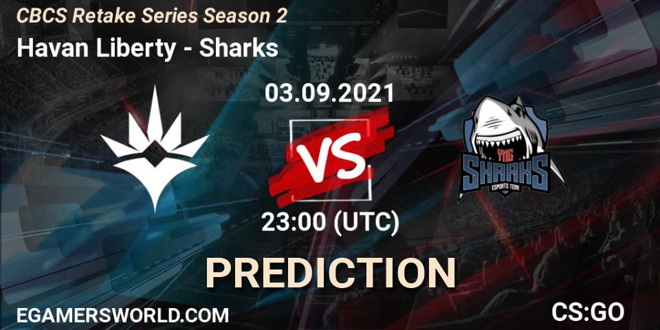 Pronóstico Havan Liberty - Sharks. 03.09.21, CS2 (CS:GO), CBCS Retake Series Season 2